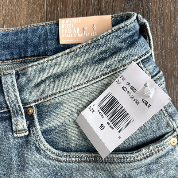 Kut from the Kloth Jeans.  Women’s size 10.  High Rise Reese Fab Ankle Straight. - Picture 3 of 7